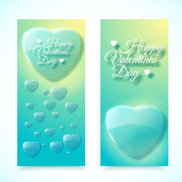 Valentines Day Banners Set - Vector, Image