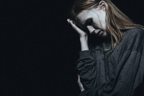 Depressed woman with anxiety - Photo, image