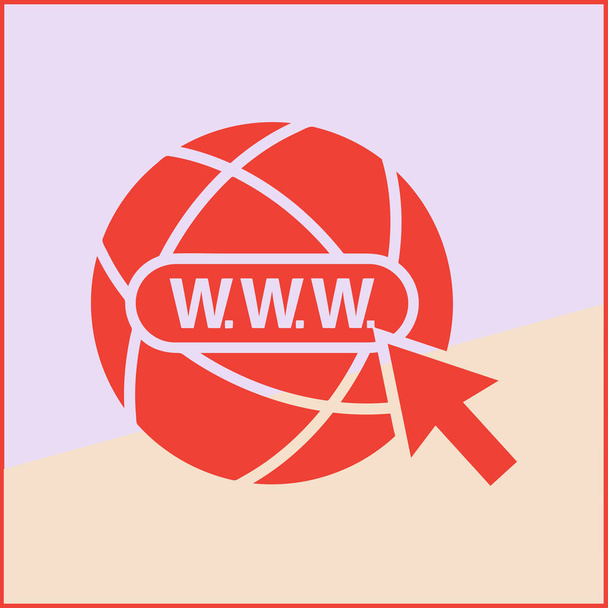 Web-Globus-Vektorsymbol - Vektor, Bild