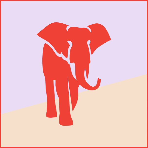 Sloní symbol vektorové ilustrace - Vektor, obrázek