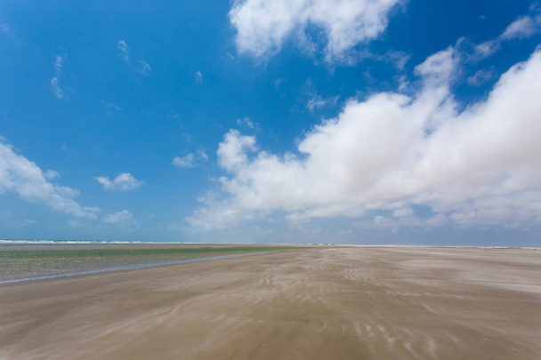 White sand dunes panorama from Lencois Maranhenses National Park - Photo, Image