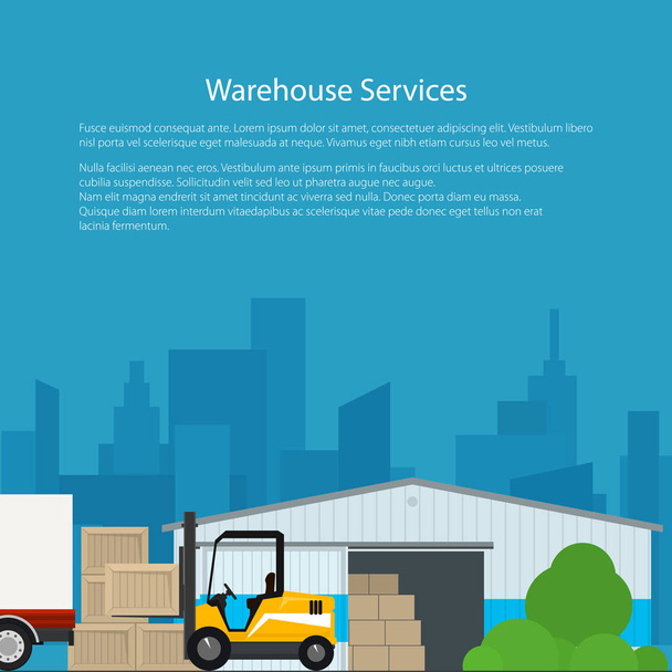 Servicios de Flyer Warehouse
 - Vector, Imagen