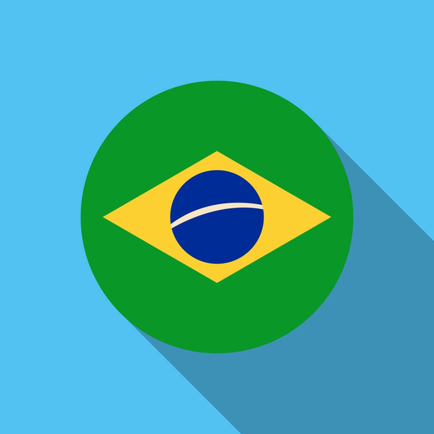 Simple flag of Brazil. Brazilian flag. Correct size, proportion, colors - Vector, Image