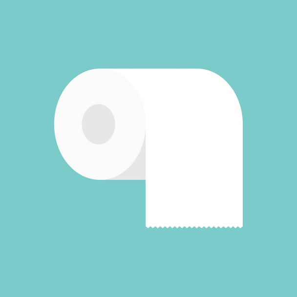 fehér toalettpapír ikon-vektoros illusztráció - Vektor, kép