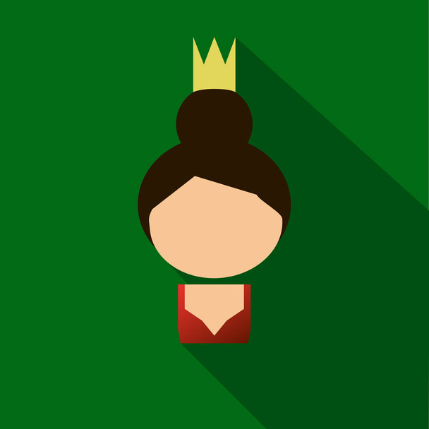Profil silhouette d'une princesse sur un fond
 - Vecteur, image