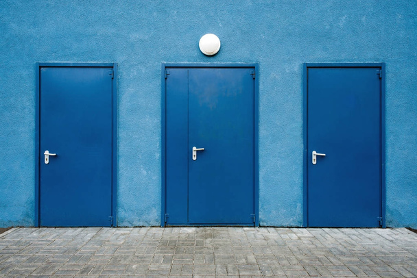 Blue doors abstract background  - Photo, Image