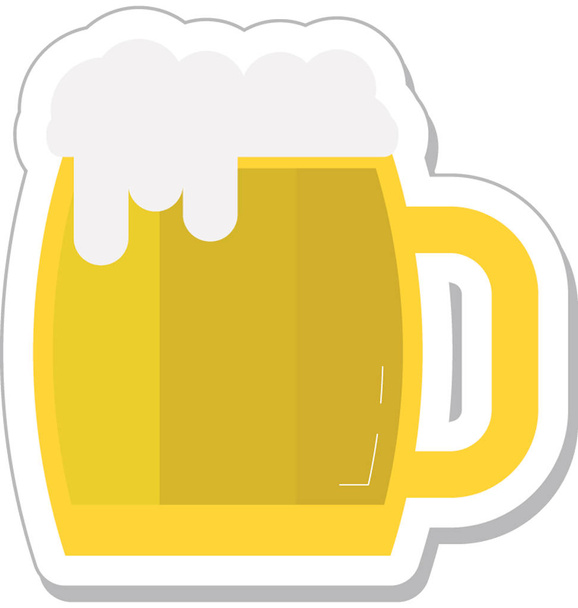 ビールのマグカップ ベクトル アイコン - ベクター画像