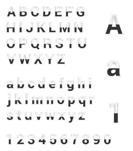 art design original alphabet - Vector, Image