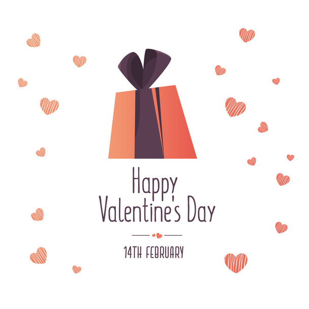 Happy Valentines Day typography poster  - Vector, Image