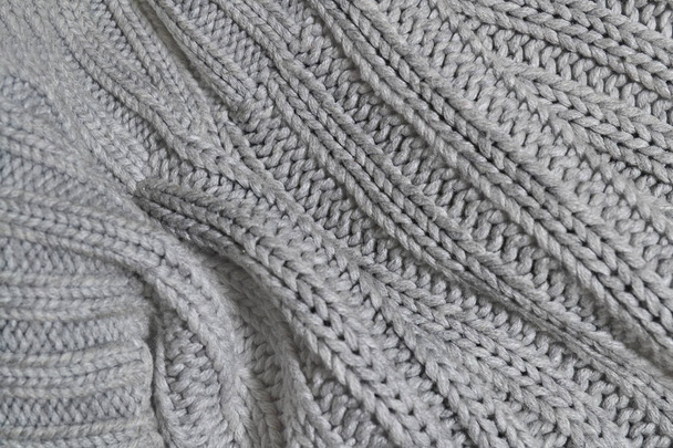 Detail z tkané vlněné textury - Fotografie, Obrázek