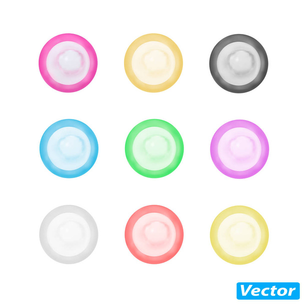 préservatif réaliste dans un vecteur isolé sur fond blanc
 - Vecteur, image
