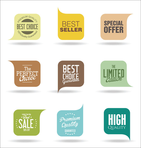 Abstract modern sale vector badges collection - Vector, Image