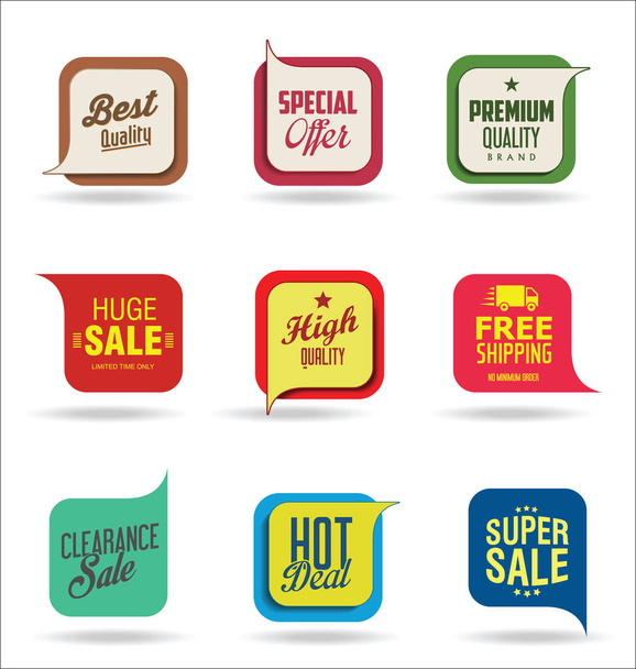 Abstract modern sale vector badges collection - Vector, Image