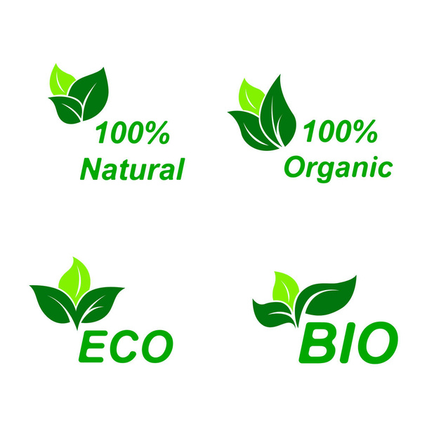 Eco symbol icon set. Ecology sign - Wektor, obraz