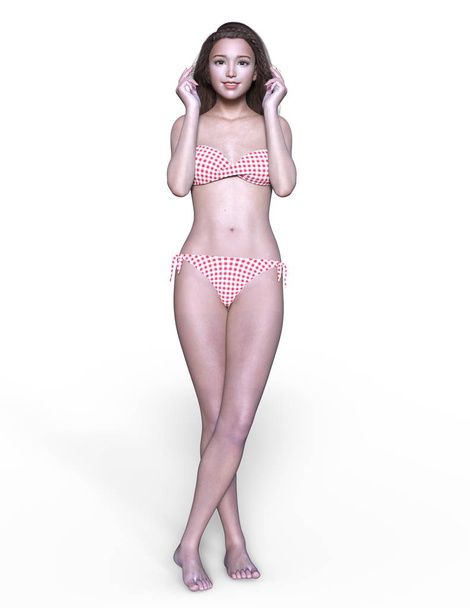 Bikini woman / 3D CG rendering of a bikini woman. - Foto, imagen