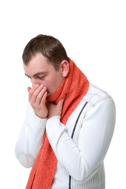 Coughing sick man - Fotó, kép