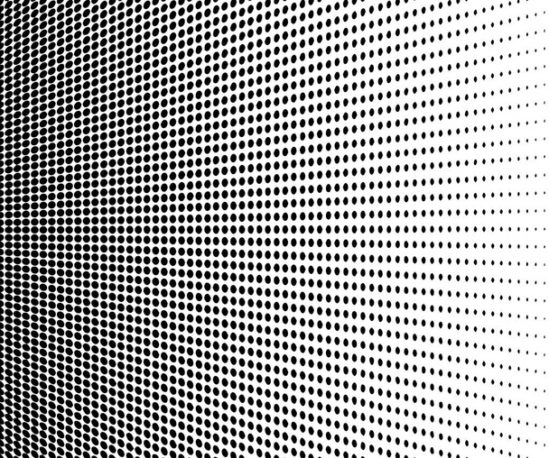 Abstract halftone. Black dots on white background - Vector, Image
