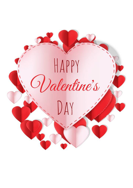 Valentines day design with hearts - Фото, изображение