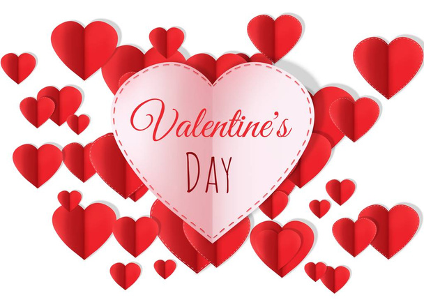 Valentines day design with hearts - Foto, Imagen
