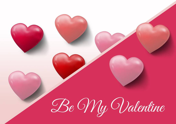 Valentines day design with hearts - Фото, зображення