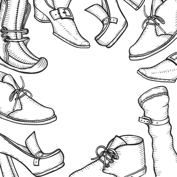Hintergrund für das Schuhgeschäft - Vektor, Bild