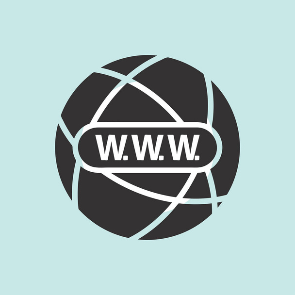 Website pictogram. vector wereldbol icoon - Vector, afbeelding
