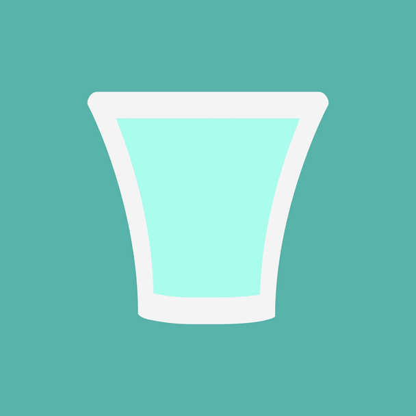 glass flat icon - Vector, Image