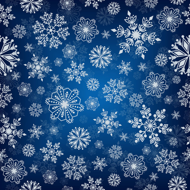 Kar tanesi vektör Dikişsiz desen hava geleneksel kış Aralık kağıt Noel arka plan kaydırma. - Vektör, Görsel