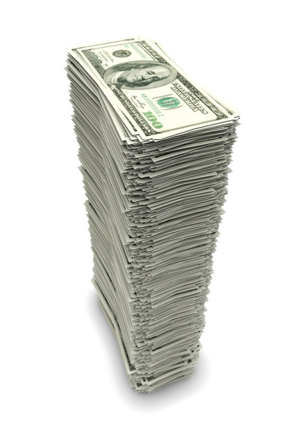 Dollar op wit toren - Foto, afbeelding