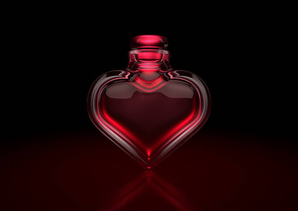 Pozione amore cuore bottiglia
 - Foto, immagini