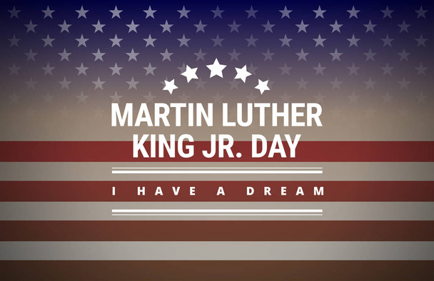 Μάρτιν Λούθερ Κινγκ ημέρα ευχετήρια κάρτα - διάνυσμα - Διάνυσμα, εικόνα