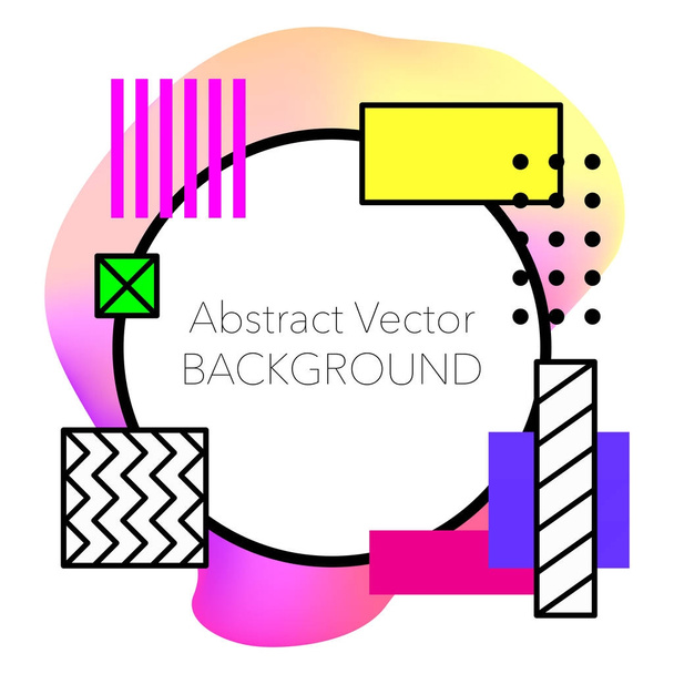 Vector Fondo geométrico abstracto. Cartel de diseño abstracto moderno y elegante, portada, diseño de cartas.illustration para su diseño. Estilo Memphis
 - Vector, imagen