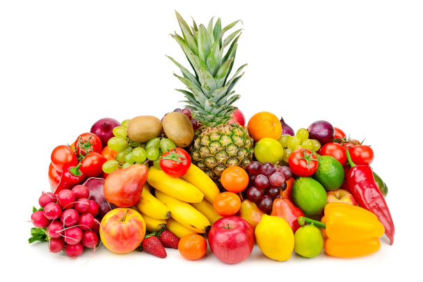 Kolekcja soczyste owoce i warzywa - Zdjęcie, obraz