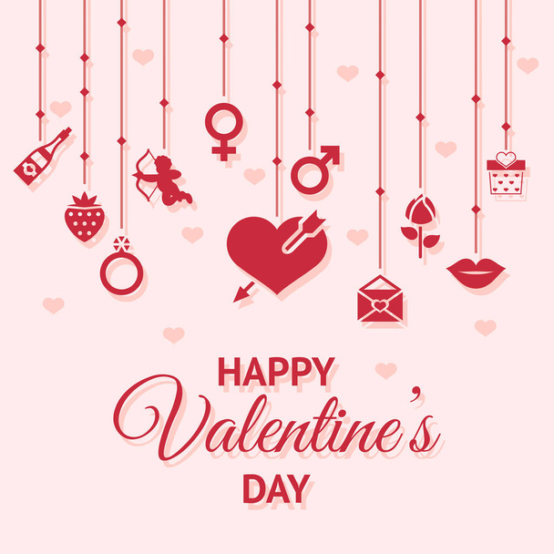 Цифровой вектор февраля С Днем Святого Валентина
 - Вектор,изображение