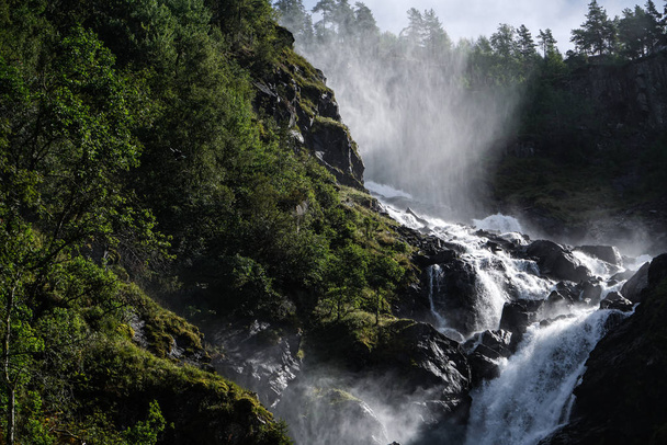 The Laatefossen Waterfall, Norway - Valokuva, kuva