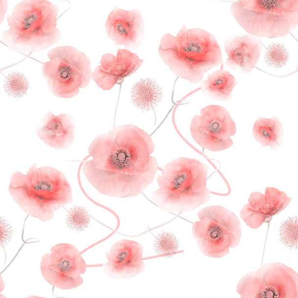 Naadloos bloemenpatroon - Foto, afbeelding