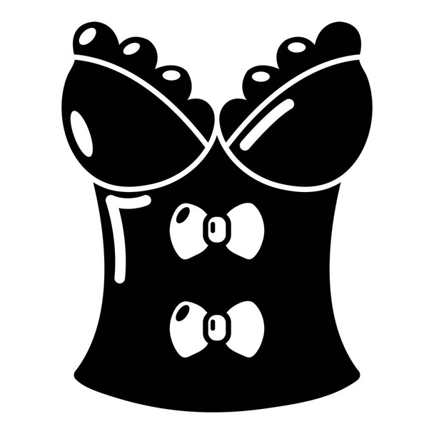 Podprsenka shop ikona, jednoduché černé styl - Vektor, obrázek