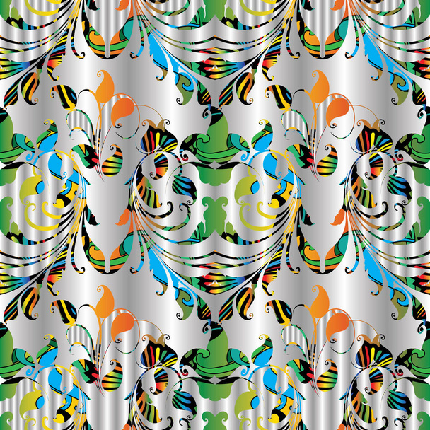 Paisley vector seamless pattern. Floral background  - Vektor, obrázek