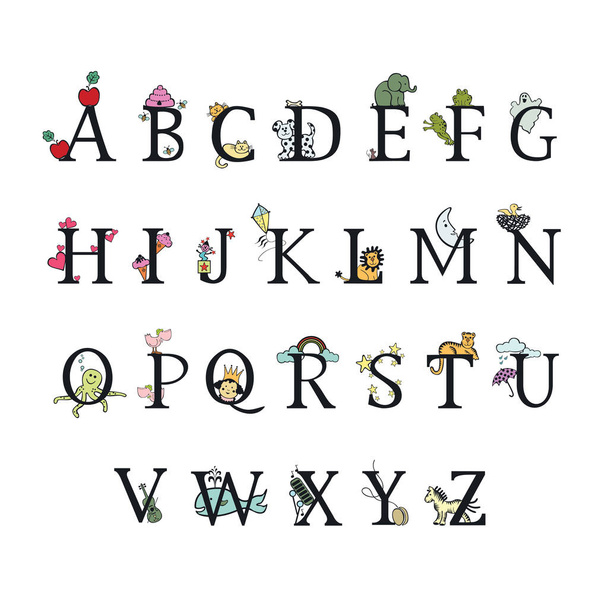 Alphabet-Vektor für Kinder  - Vektor, Bild