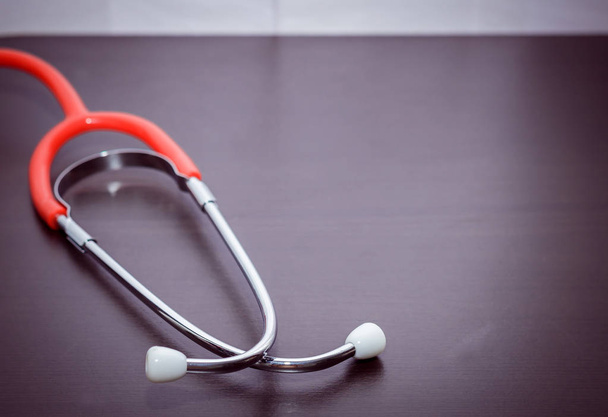 Stethoscope on desk,Healthcare and medical concept,Selective focus - Φωτογραφία, εικόνα