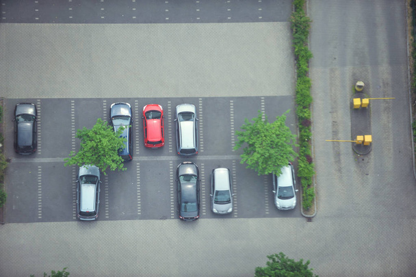 Nézd meg felülről a parkoló autók - Fotó, kép