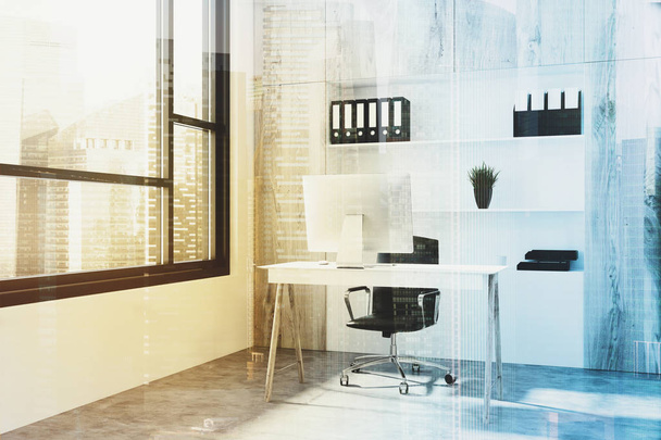 Modern boss office corner toned - Foto, Bild