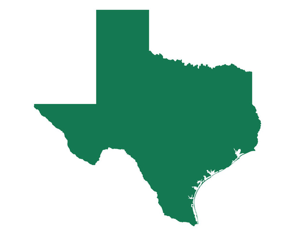 テキサスの正確なマップ - ベクター画像