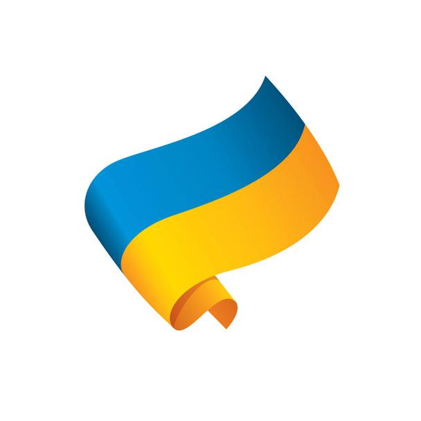 Bandera de Ucrania, vector de ilustración
 - Vector, Imagen