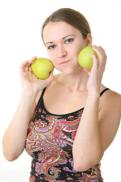 The girl and an apple - Photo, image
