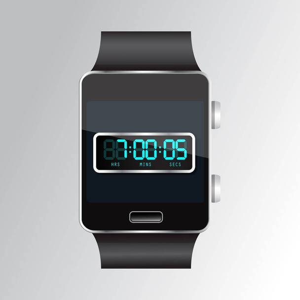Vector icon. Stainless smart watch isolated on background.  - Вектор, зображення