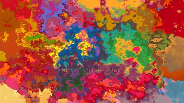 absztrakt animált festett háttér folyamatos hurok videóinak - akvarell hatás - teljes színskála - Felvétel, videó