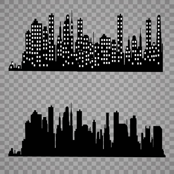 City scene on night time - Vector, Image