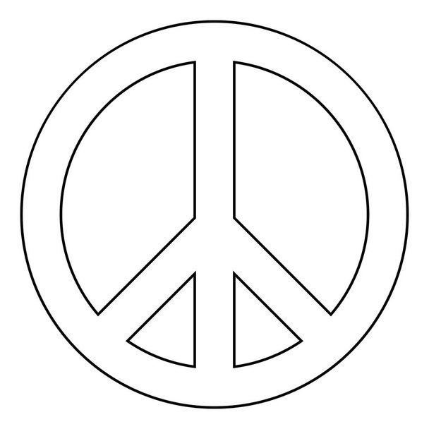 Světový mír znamení symbol ikona. Černá barva . - Vektor, obrázek