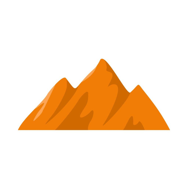 Top of mountain icon, flat style. - Vector, afbeelding